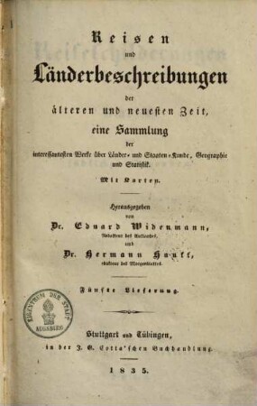 Reiseschilderungen und Umrisse aus südlichen Gegenden