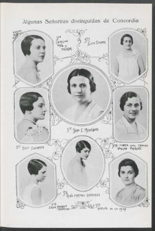 Algunas Señoritas distinguidas de Concordia