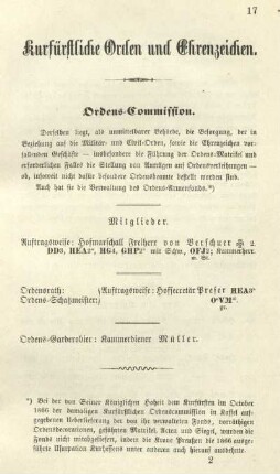 Kurfürstliche Orden und Ehrenzeichen.