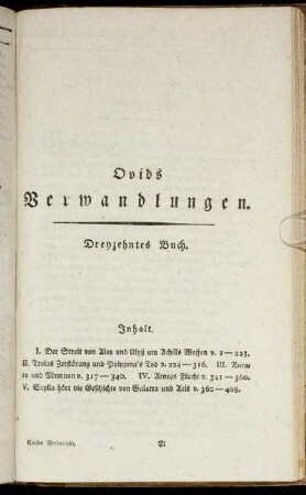 Dreyzehntes Buch.