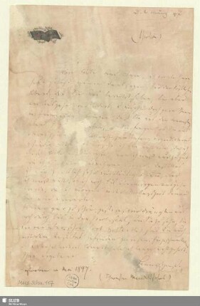 117: Brief von Fanny Hensel an Clara Schumann - Mus.Schu.117