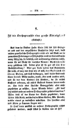 Ist die Orthographie eine große Kleinigkeit? : (Schluss.)
