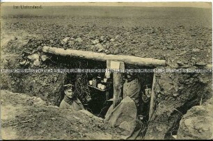 Soldaten im Unterstand