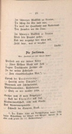 Die Sectionen.