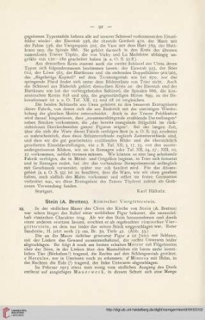 6: Stein (A. Bretten) : Römischer Viergötterstein