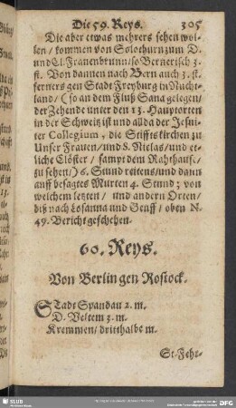 60. Reys. Von Berlin gen Rostock