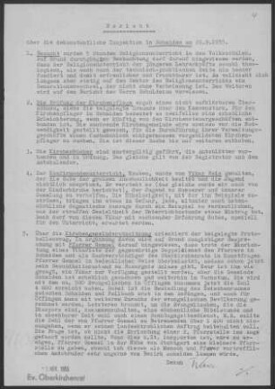 Schmiden-Oeffingen: Inspektionsberichte 1955