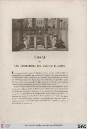 Essai sur les habitations des anciens Romains