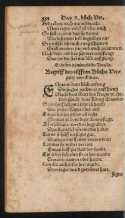 Begriff des eilfften Buchs Vergilii/ von Eneas.