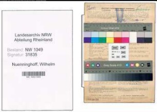 Entnazifizierung Wilhelm Nuenninghoff , geb. 20.11.1896 (Betriebspruefer)