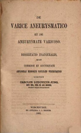 De varice aneurysmatico et de aneurysmate varicoso