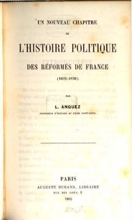 Un nouveau chapitre de l'histoire politique des réformes de France