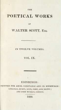 Vol. 9: The poetical works of Walter Scott, Esq.
