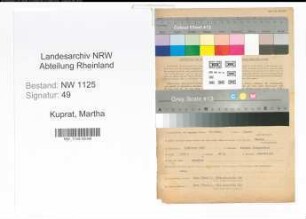 Entnazifizierung Martha Kuprat , geb. 09.02.1903 (Putzfrau)