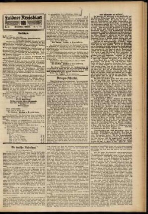 Zweite Ausgabe vom Samstag, den 28. April 1917.