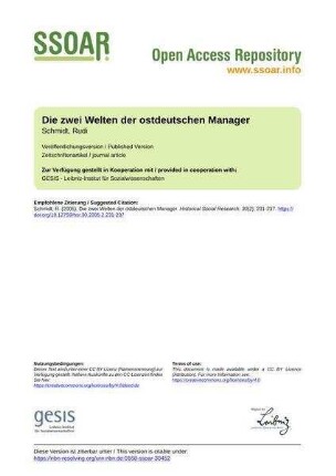 Die zwei Welten der ostdeutschen Manager