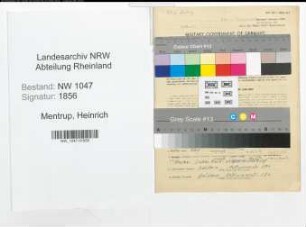 Entnazifizierung Heinrich Mentrup , geb. 23.04.1910 (Telegrafenleitungsaufseher)