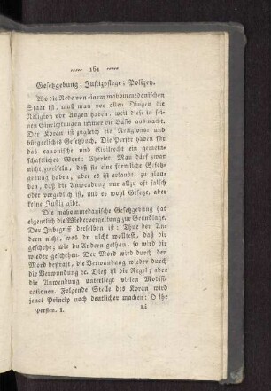 Gesetzgebung; Justizpflege; Polizey.