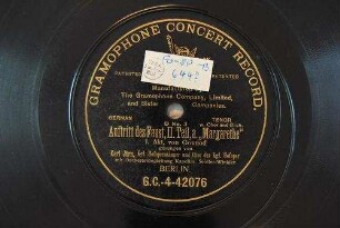 Auftritt des Faust, II. Teil : a. "Margarethe"; I. Akt / von Gounod