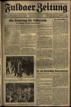 Ausgabe vom Dienstag, den 31. Juli 1934.
