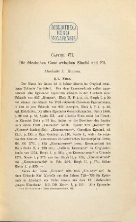 Untersuchungen über friesische Rechtsgeschichte, 3,1. Das Gau Kinnem oder Kennemerland
