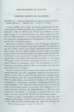 Comptes Rendus et Analyses.