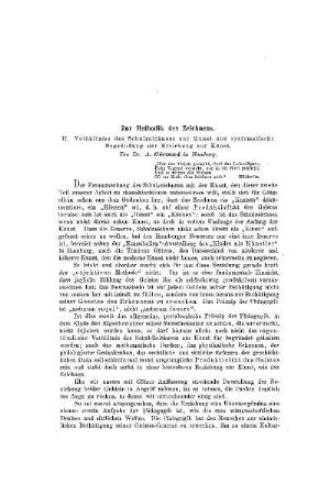 Zur Methodik des Zeichnens : II.