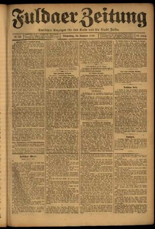 Ausgabe vom Dienstag, den 18. Januar 1921.
