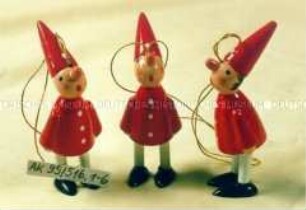 Seiffener Christbaumschmuck: 6 Erzgebirgswichtel