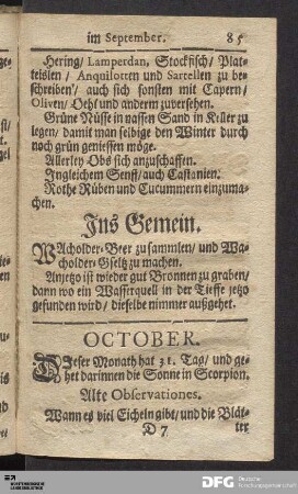 Haußhaltung im October.
