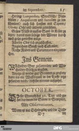 Haußhaltung im October.