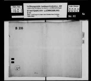 Beschreibung der der Trapponei Mergentheim gült- und zinsbaren Waldung Hoßbach