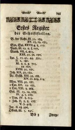 Erstes Register der Schriftstellen.