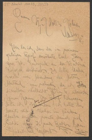Brief an Ludwig Strecker  an B. Schott's Söhne : 04.05.1914
