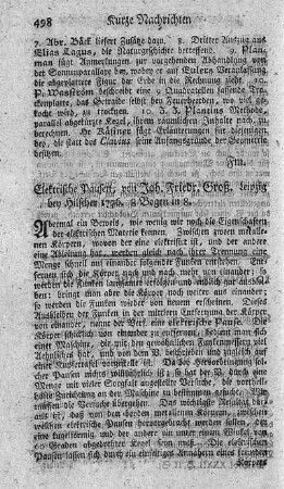Elektrische Pausen.
