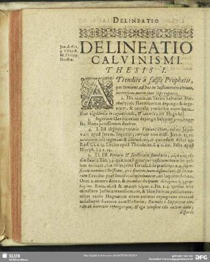 Delineatio Calvinismi
