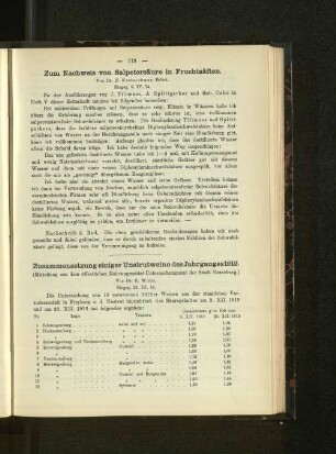 Zum Nachweis von Salpetersäure in Fruchtsäften.
