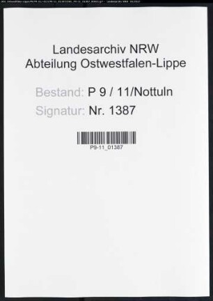 Sterberegister Standesamt Nottuln