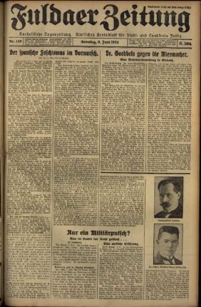 Ausgabe vom Samstag, den 09. Juni 1934.
