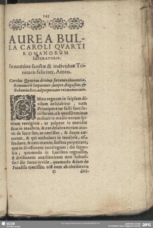 Aurea Bulla Caroli Quarti Romanorum Imperatoris