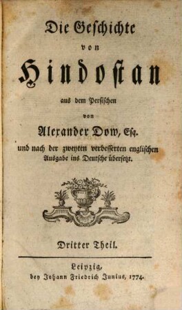 Die Geschichte von Hindostan, Dritter Theil