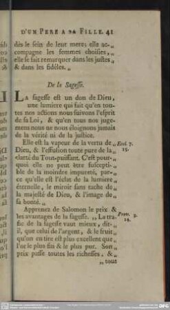 De la Sagesse