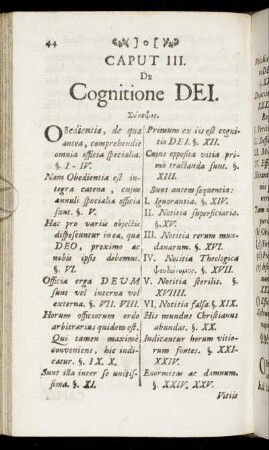 Caput III. De Cognitione Dei