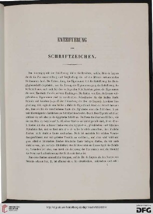 Entzifferung der Schriftzeichen