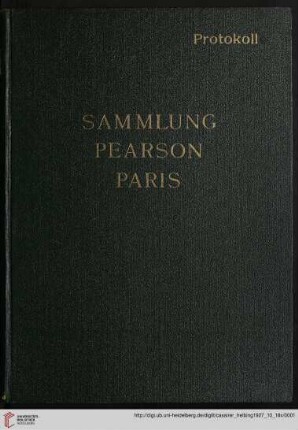 Ausstellung / Paul Cassirer ; Hugo Helbing: Sammlung Pearson, Paris : französische Meister ; Versteigerung: Dienstag, den 18. Oktober 1927