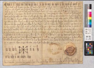 Heinrich III. bestätigt der Herforder Äbtissin Godesdie die Privilegien ihres Stifts.