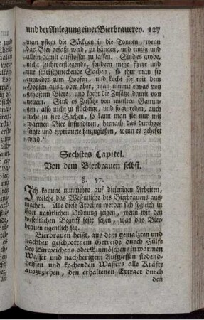 Sechstes Capitel. Von dem Bierbrauen selbst.