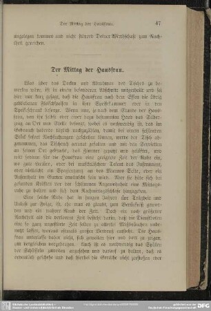 Der Mittag der Hausfrau