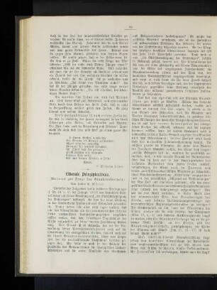 Liberale Prinzipientreue. (Weiteres zur Frage der Glaubensfreiheit.) Von Pastor P. Müller.