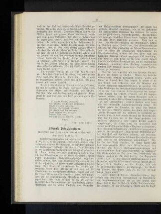 Liberale Prinzipientreue. (Weiteres zur Frage der Glaubensfreiheit.) Von Pastor P. Müller.